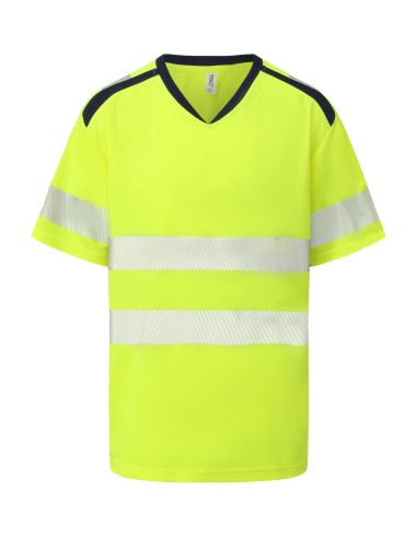 YOK-HVJ430-T-shirt à col mandarin et bordures confort (HVJ430)